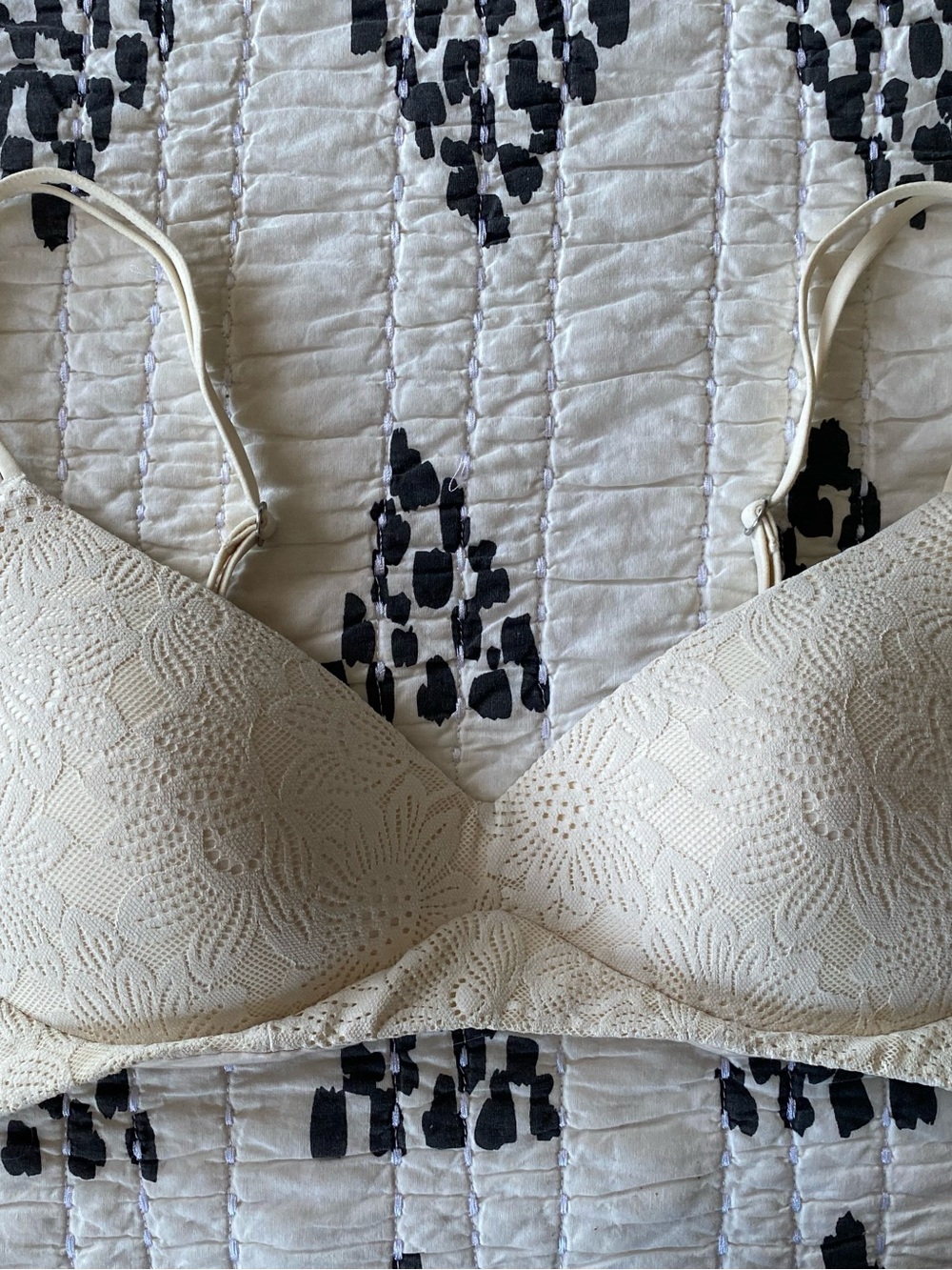 Aerie Sunnie Bloom Lace Wireless Push Up Bra